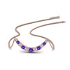 Load image into Gallery viewer, 1-carat-diamond-graduated-smile-necklace-with-purple-topaz-in-FDPD9195GVITO-NL-RG