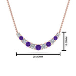 Load image into Gallery viewer, 1-carat-diamond-graduated-smile-necklace-with-purple-topaz-in-FDPD9195GVITO-NL-RG
