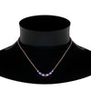 Load image into Gallery viewer, 1-carat-diamond-graduated-smile-necklace-with-purple-topaz-in-FDPD9195GVITO-NL-RG