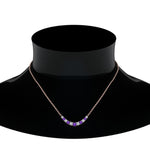 Load image into Gallery viewer, 1-carat-diamond-graduated-smile-necklace-with-purple-topaz-in-FDPD9195GVITO-NL-RG
