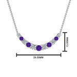 Load image into Gallery viewer, 1-carat-diamond-graduated-smile-necklace-with-purple-topaz-in-FDPD9195GVITO-NL-WG
