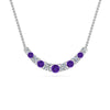 Load image into Gallery viewer, 1-carat-diamond-graduated-smile-necklace-with-purple-topaz-in-FDPD9195GVITO-NL-WG