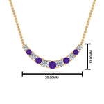Load image into Gallery viewer, 1-carat-diamond-graduated-smile-necklace-with-purple-topaz-in-FDPD9195GVITO-NL-YG
