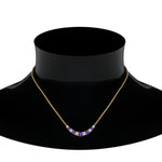 Load image into Gallery viewer, 1-carat-diamond-graduated-smile-necklace-with-purple-topaz-in-FDPD9195GVITO-NL-YG
