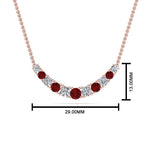 Load image into Gallery viewer, 1-carat-diamond-graduated-smile-necklace-with-ruby-in-FDPD9195GRUDR-NL-RG
