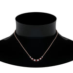 Load image into Gallery viewer, 1-carat-diamond-graduated-smile-necklace-with-ruby-in-FDPD9195GRUDR-NL-RG
