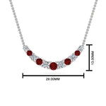 Load image into Gallery viewer, 1-carat-diamond-graduated-smile-necklace-with-ruby-in-FDPD9195GRUDR-NL-WG
