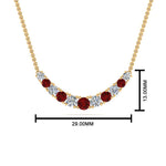 Load image into Gallery viewer, 1-carat-diamond-graduated-smile-necklace-with-ruby-in-FDPD9195GRUDR-NL-YG
