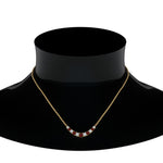 Load image into Gallery viewer, 1-carat-diamond-graduated-smile-necklace-with-ruby-in-FDPD9195GRUDR-NL-YG
