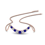Load image into Gallery viewer, 1-carat-diamond-graduated-smile-necklace-with-sapphire-in-FDPD9195GSABL-NL-RG
