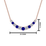 Load image into Gallery viewer, 1-carat-diamond-graduated-smile-necklace-with-sapphire-in-FDPD9195GSABL-NL-RG
