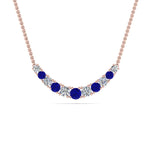 Load image into Gallery viewer, 1-carat-diamond-graduated-smile-necklace-with-sapphire-in-FDPD9195GSABL-NL-RG
