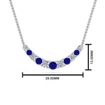 Load image into Gallery viewer, 1-carat-diamond-graduated-smile-necklace-with-sapphire-in-FDPD9195GSABL-NL-WG
