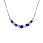 Load image into Gallery viewer, 1-carat-diamond-graduated-smile-necklace-with-sapphire-in-FDPD9195GSABL-NL-WG
