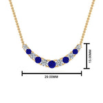 Load image into Gallery viewer, 1-carat-diamond-graduated-smile-necklace-with-sapphire-in-FDPD9195GSABL-NL-YG
