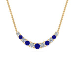 Load image into Gallery viewer, 1-carat-diamond-graduated-smile-necklace-with-sapphire-in-FDPD9195GSABL-NL-YG

