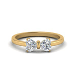 Load image into Gallery viewer, 1-carat-diamond-heart-bow-ring-in-yellow-gold-FD8238-1.0carat-NL-YG
