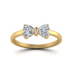Load image into Gallery viewer, 1-carat-diamond-heart-bow-ring-in-yellow-gold-FD8238-1.0carat-NL-YG
