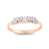 Load image into Gallery viewer, 1-carat-diamond-heart-shape-five-stone-wedding-ring-in-rose-gold-FD9600HTBANGLE5-1.00CT-NL-RG