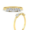 Load image into Gallery viewer, 1-carat-diamond-heart-shape-five-stone-wedding-ring-in-yellow-gold-FD9600HTBANGLE3-1.00CT-NL-YG