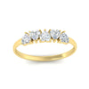 Load image into Gallery viewer, 1-carat-diamond-heart-shape-five-stone-wedding-ring-in-yellow-gold-FD9600HTBANGLE5-1.00CT-NL-YG
