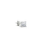 Load image into Gallery viewer, 1 Carat Single Solitaire Princess Cut Male Earring
