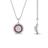 Load image into Gallery viewer, 1-carat-double-halo-pink-sapphire-round-pendant-necklace-in-white-gold-FDPD1190ROGSADRPIANGLE2-NL-1CT-WG-T.jpg?v=1768457619