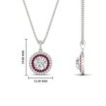 Load image into Gallery viewer, 1-carat-double-halo-pink-sapphire-round-pendant-necklace-in-white-gold-FDPD1190ROGSADRPIANGLE2-NL-1CT-WG