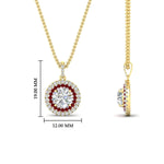 Load image into Gallery viewer, Women Double Halo Pendant Necklace