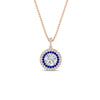 Load image into Gallery viewer, 1-carat-double-halo-sapphire-round-pendant-necklace-in-rose-gold-FDPD1190ROGSABLANGLE1-NL-1CT-RG-T.jpg?v=1768457619