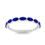 Load image into Gallery viewer, 1-carat-east-west-marquise-sapphire-stacking-wedding-band-in-white-gold-FD8398MQBGSABL-1.00CT-NL-WG-HW