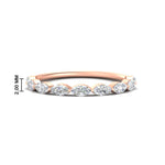 Load image into Gallery viewer, East West Marquise Cut Stacking Band
