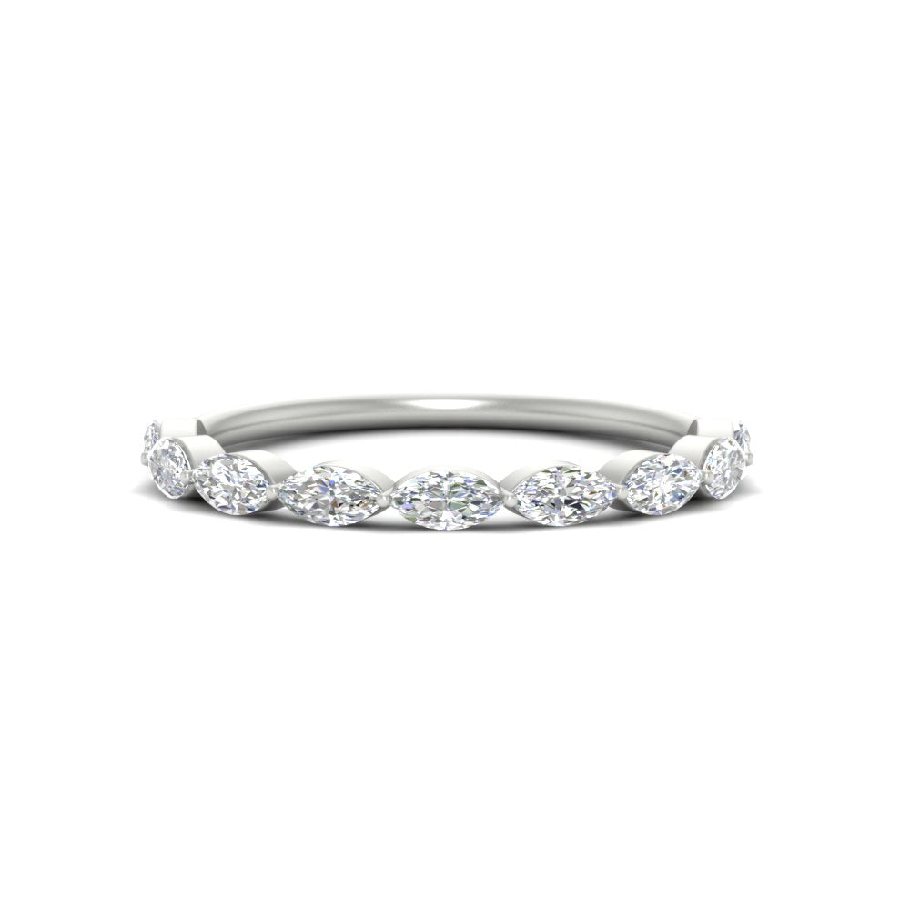 East West Marquise Cut Stacking Band