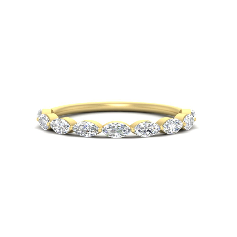 East West Marquise Cut Stacking Band