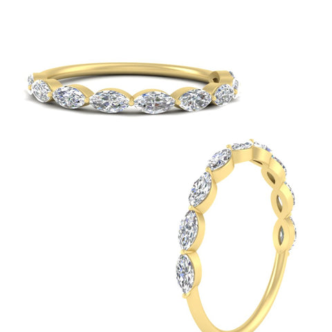 1-carat-east-west-marquise-diamond-stacking-wedding-band-in-yellow-gold-FD8398MQBANGLE3-1.00CT-NL-YG