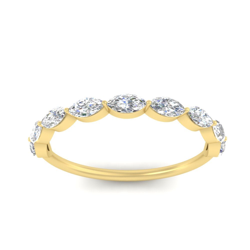 East West Marquise Cut Stacking Band