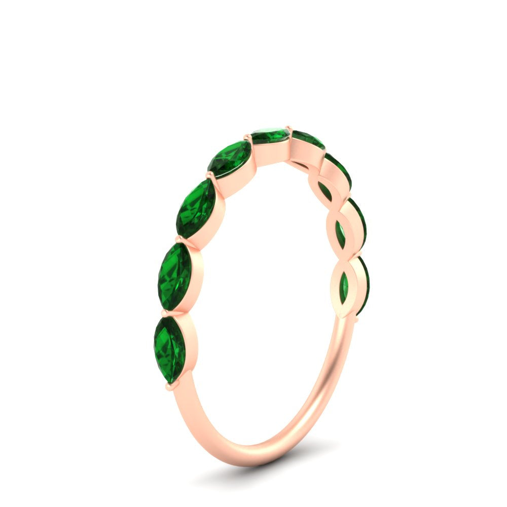 East West Marquise Cut Stacking Band