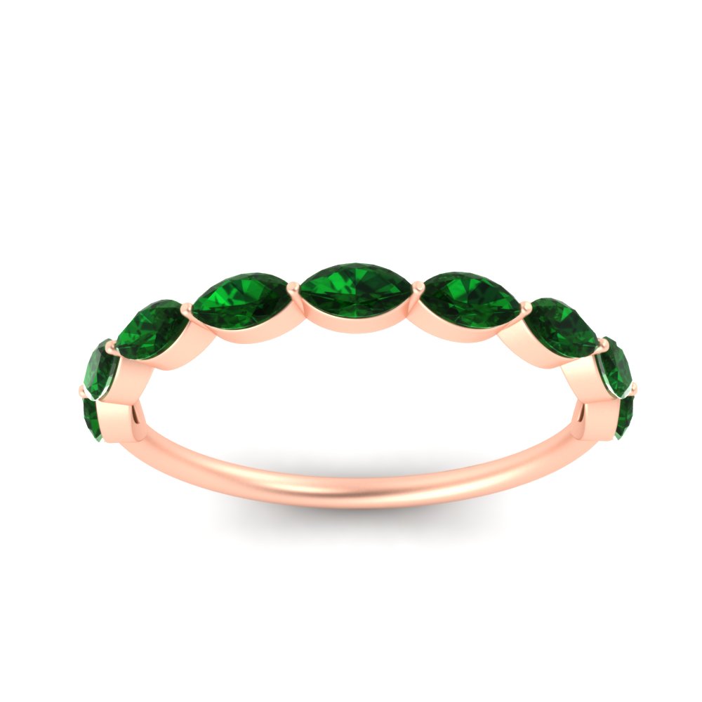 East West Marquise Cut Stacking Band