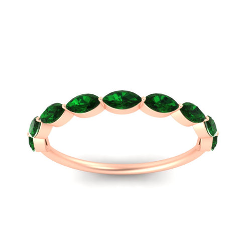 1-carat-east-west-marquise-emerald-stacking-wedding-band-in-rose-gold-FD8398MQBGEMGERANGLE5-1.00CT-NL-RG