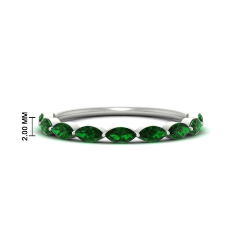 1-carat-east-west-marquise-emerald-stacking-wedding-band-in-white-gold-FD8398MQBGEMGER-1.00CT-NL-WG-HW