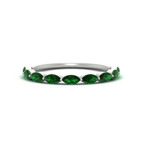 1-carat-east-west-marquise-emerald-stacking-wedding-band-in-white-gold-FD8398MQBGEMGER-1.00CT-NL-WG