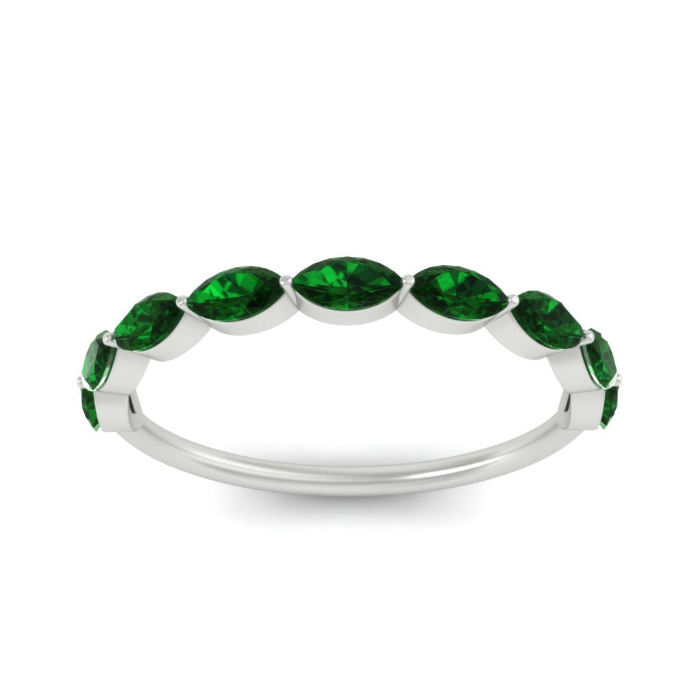 East West Marquise Cut Stacking Band