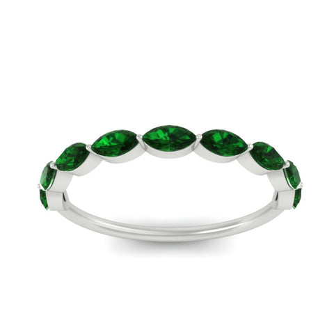 1-carat-east-west-marquise-emerald-stacking-wedding-band-in-white-gold-FD8398MQBGEMGERANGLE5-1.00CT-NL-WG