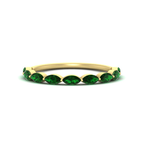 1-carat-east-west-marquise-emerald-stacking-wedding-band-in-yellow-gold-FD8398MQBGEMGER-1.00CT-NL-YG