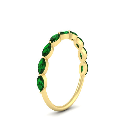 1-carat-east-west-marquise-emerald-stacking-wedding-band-in-yellow-gold-FD8398MQBGEMGERANGLE2-1.00CT-NL-YG
