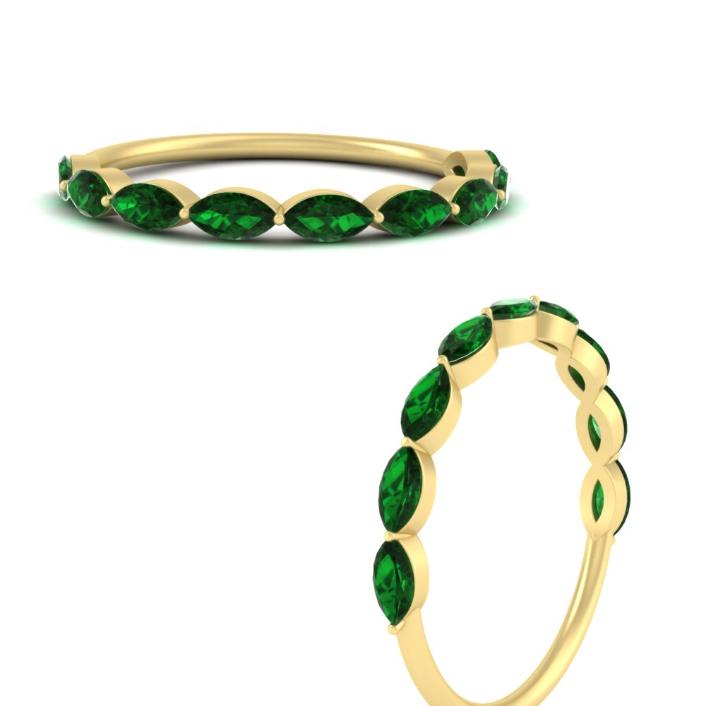 East West Marquise Cut Stacking Band