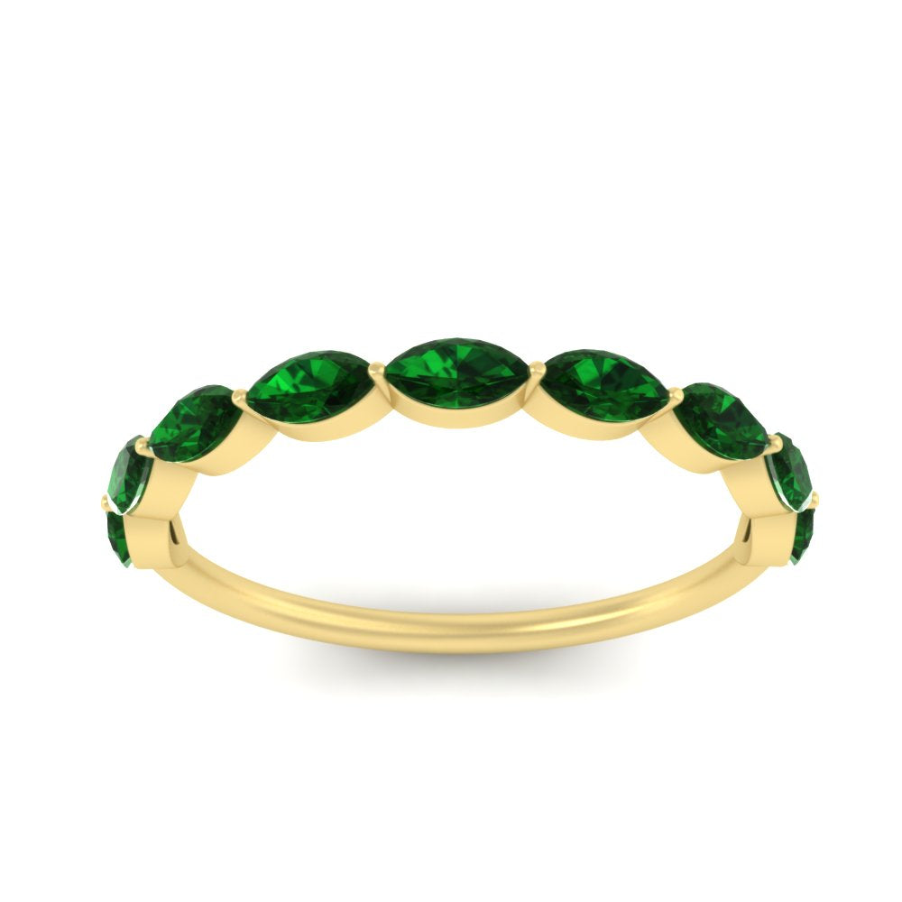 East West Marquise Cut Stacking Band