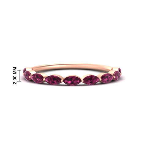 1-carat-east-west-marquise-pink-sapphire-stacking-wedding-band-in-rose-gold-FD8398MQBGSADRPI-1.00CT-NL-RG-HW