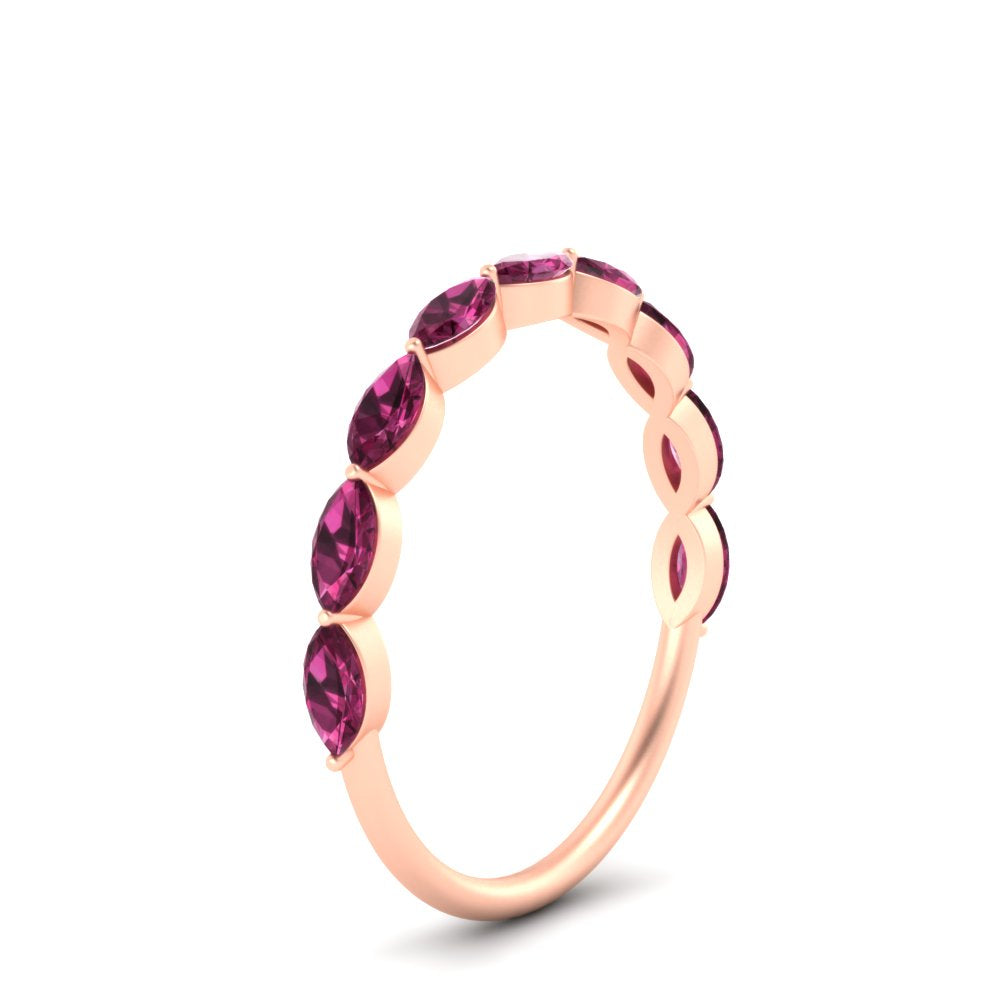 East West Marquise Cut Stacking Band