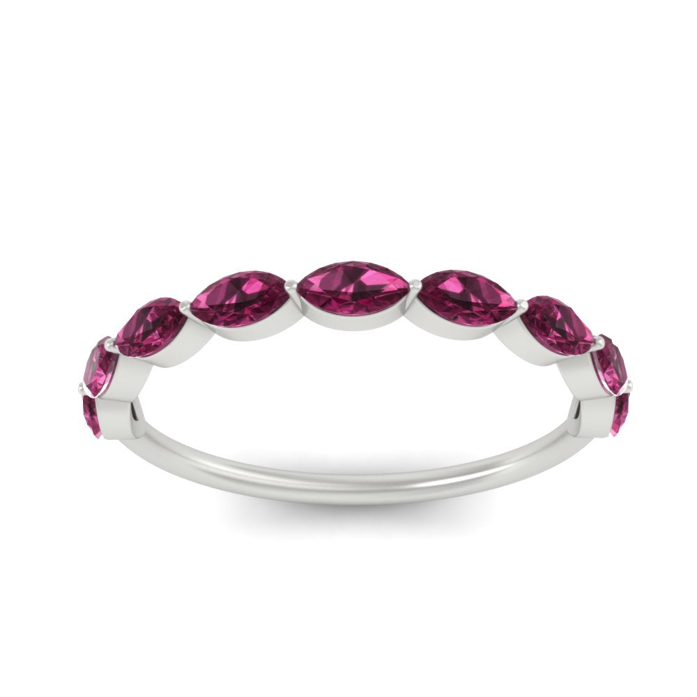 East West Marquise Cut Stacking Band